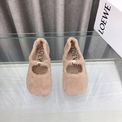Loewe 2026 Ballet Flat Beịge in Wool 597431