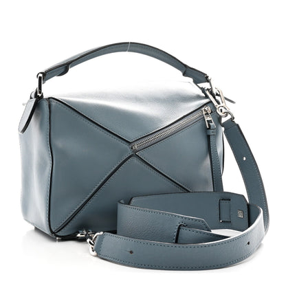 Calfskin Small Puzzle Bag Stone Blue