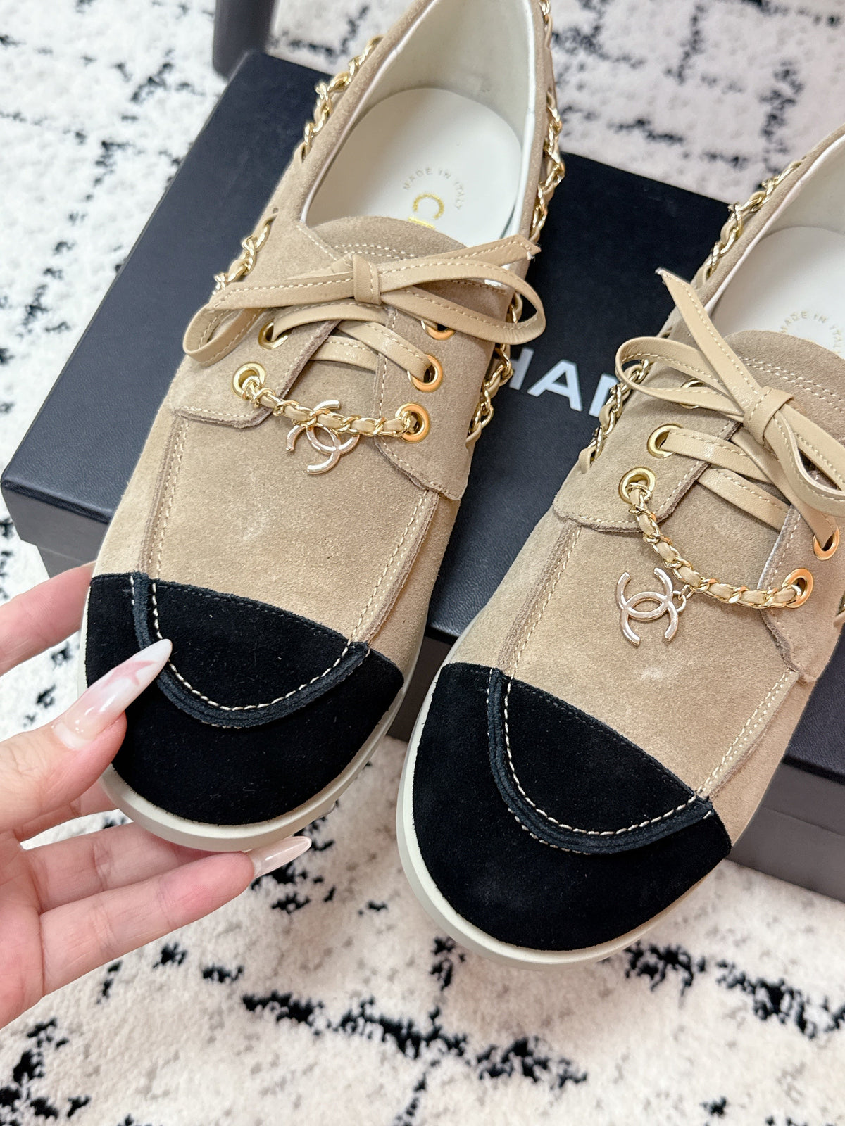 CC Cruise 25/26 Moccasins Black Light Taupe Suede