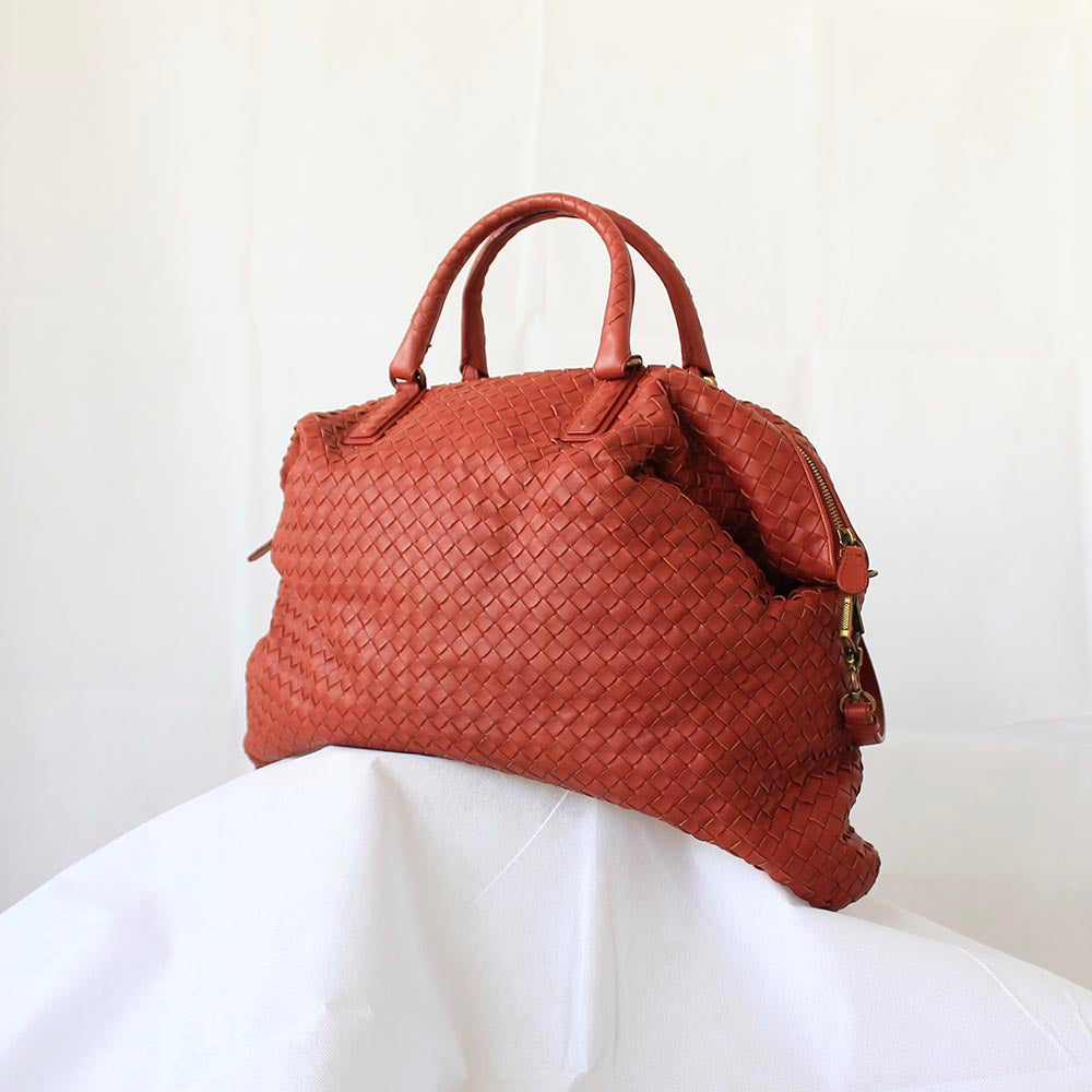 Bottega Veneta Intrecciato Red Large Bag