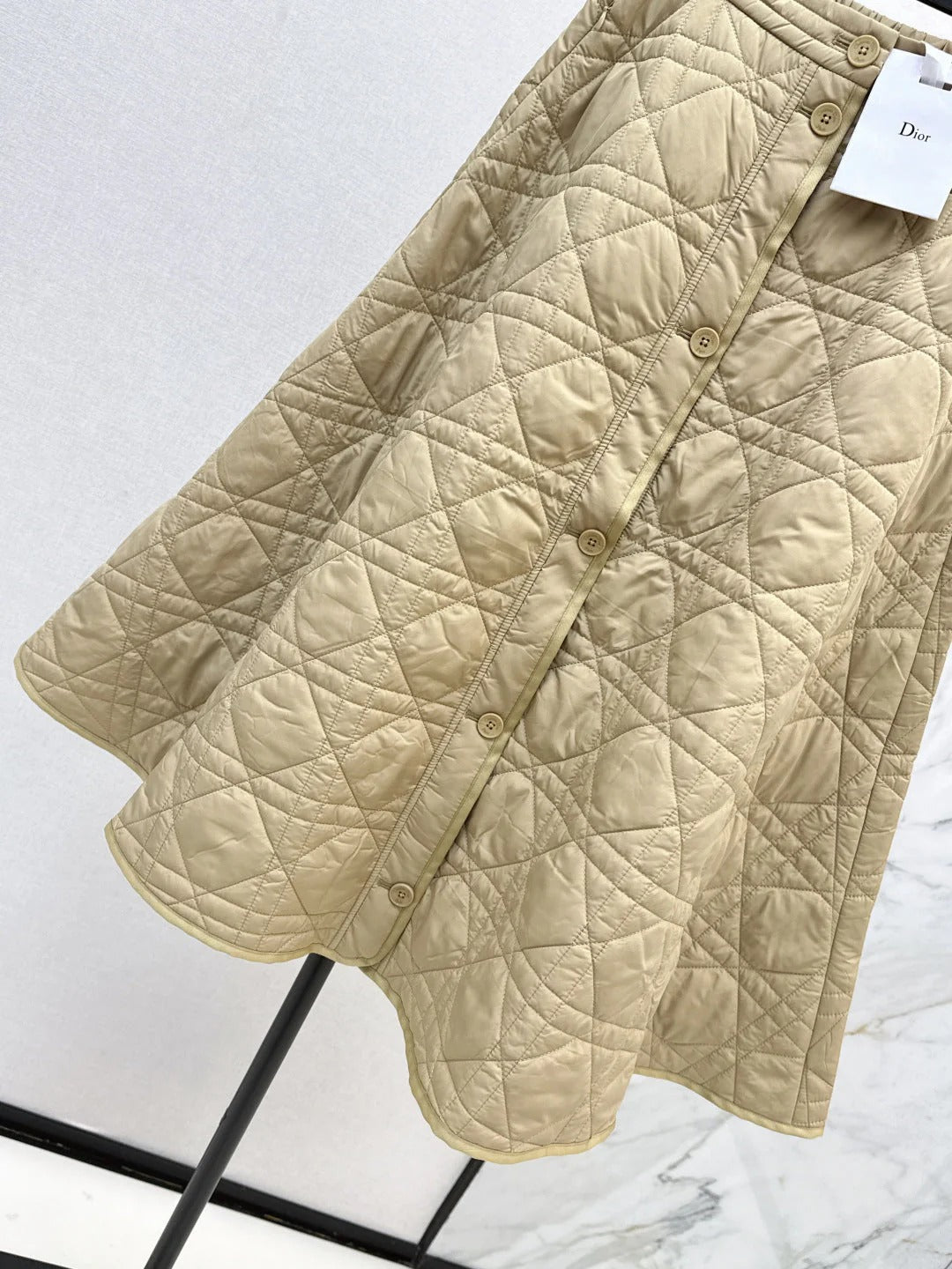 DIOR 25S LONG QUILTED SKIRT 526
