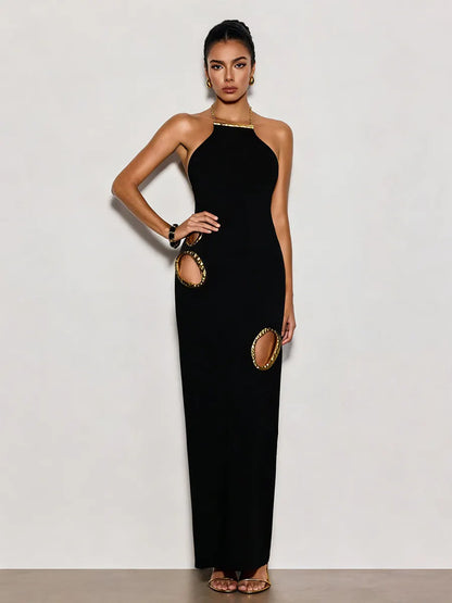 Zoey Halterneck Cutout Maxi Dress