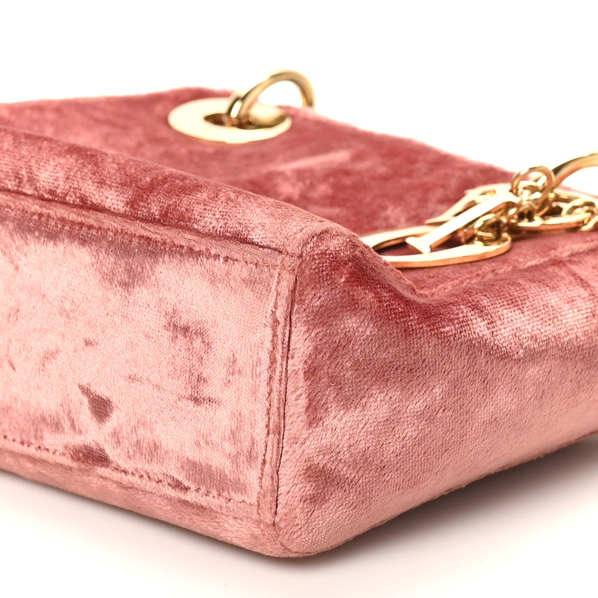Velvet Mini Lady Dior Rose