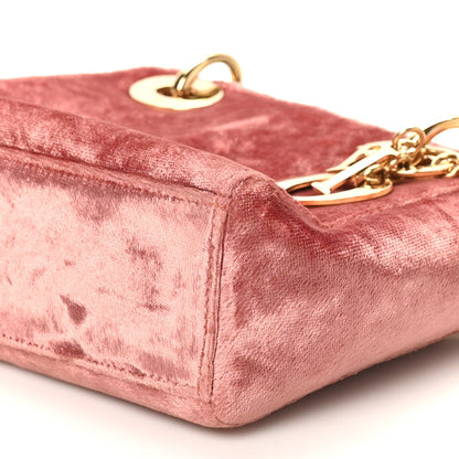 Velvet Mini Lady Dior Rose