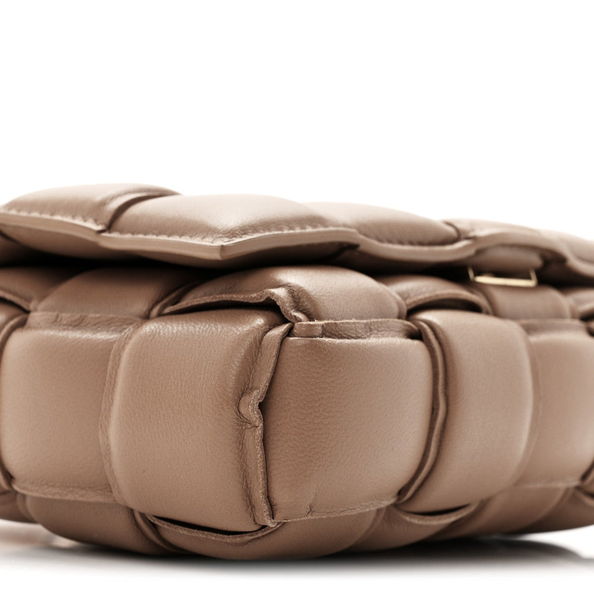 Nappa Maxi Intreccio Padded Cassette Crossbody Bag Acorn
