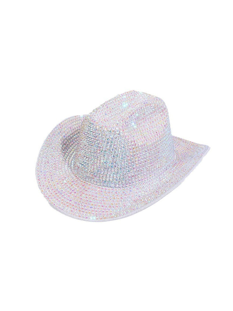 Juliana Sparkling Rhinestone-Trimmed Tapered Jazz Hat