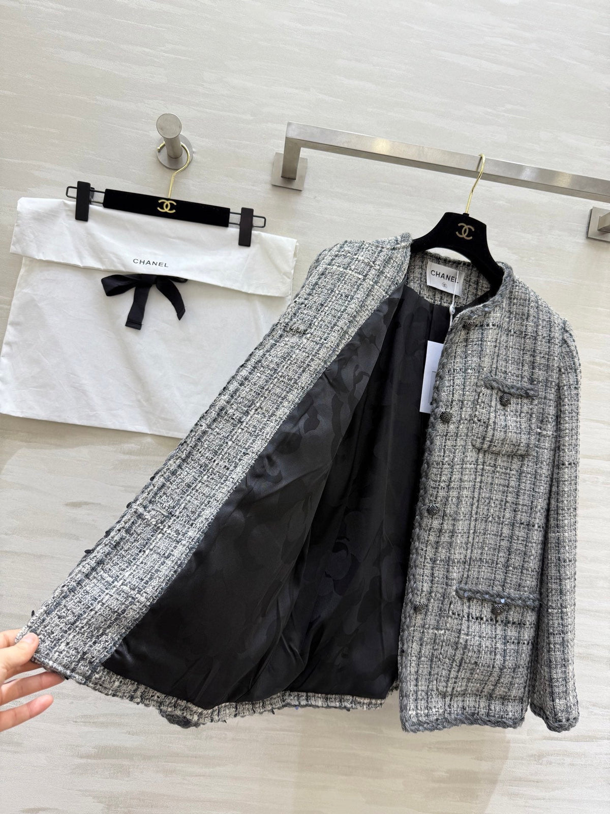 CC 26s Jacket White Grey Tweed 352324