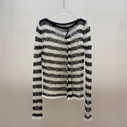 DIOR 25S MARINIERE RUFFLED SWEATER STYLE 174