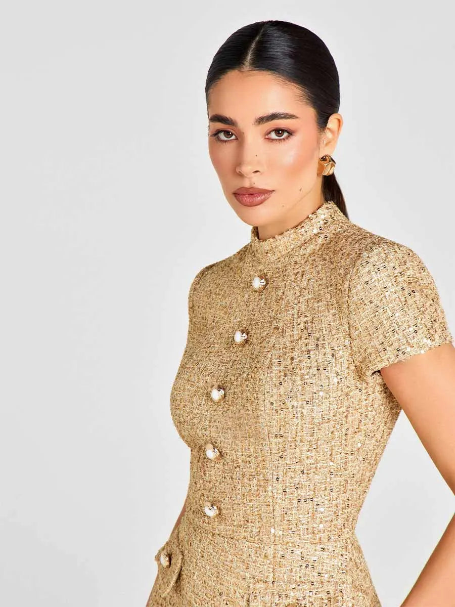 Heidi Tweed Mini Dress