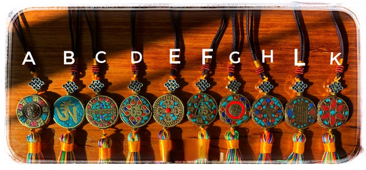 Tibetan Gift Weaving Jokhang Temple Blessing Circulation Six Character Mantra Vajra Pestle Car Pendant Jewelry