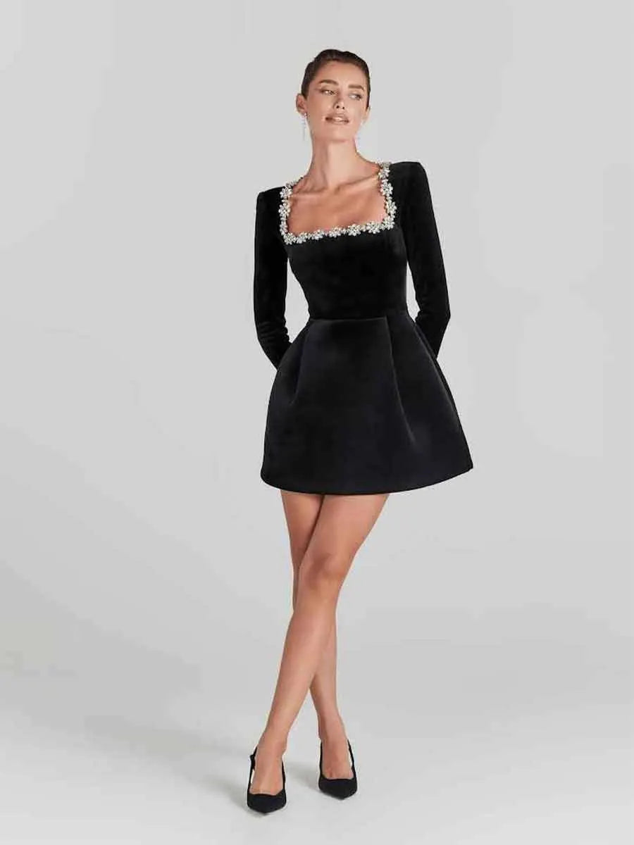 Nyla Classic Square Neck Mini Dress