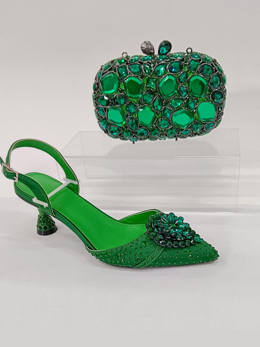 Ayla Crystal Gemstone High Heels