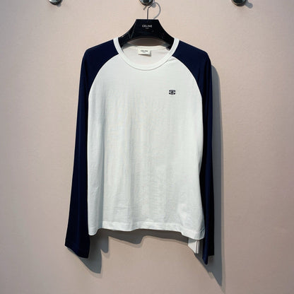 Celine 25 Sweater White Mix Black Cotton 301615