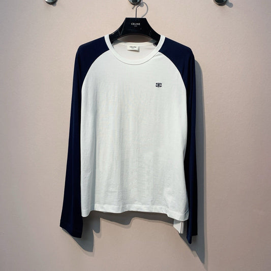 Celine 25 Sweater White Mix Black Cotton 301615