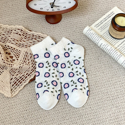 Rufia - Floral Pattern Low-Cut Socks