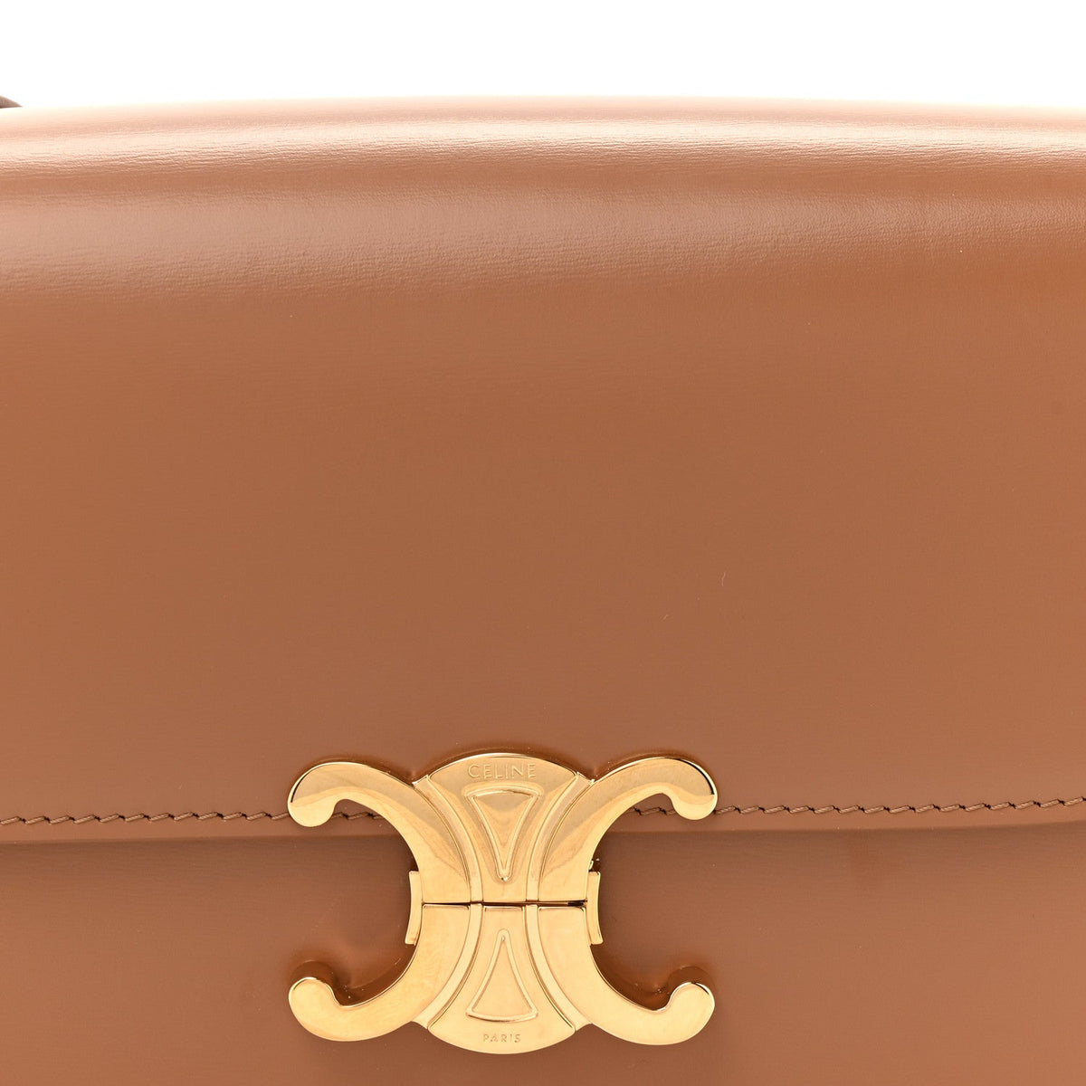Shiny Calfskin Medium Triomphe Bronze