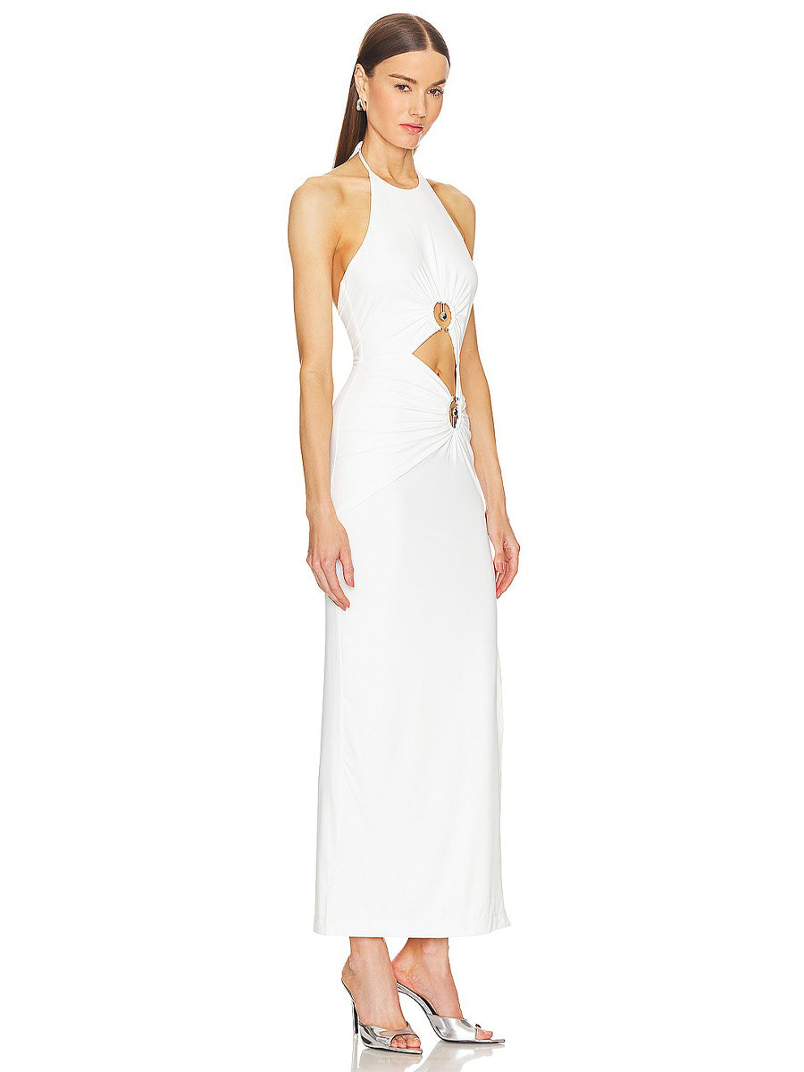 Elina Midi Dress In White