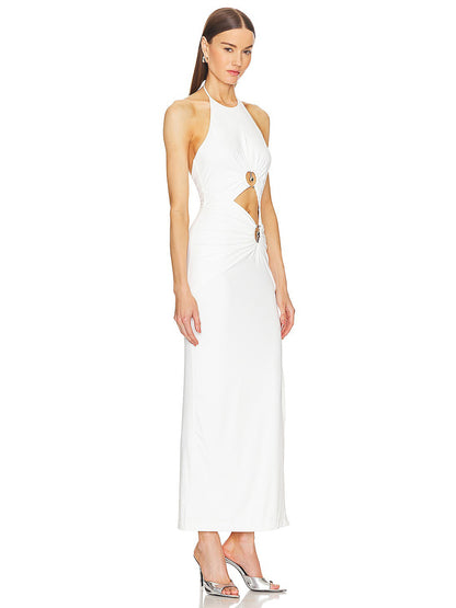 Elina Midi Dress In White