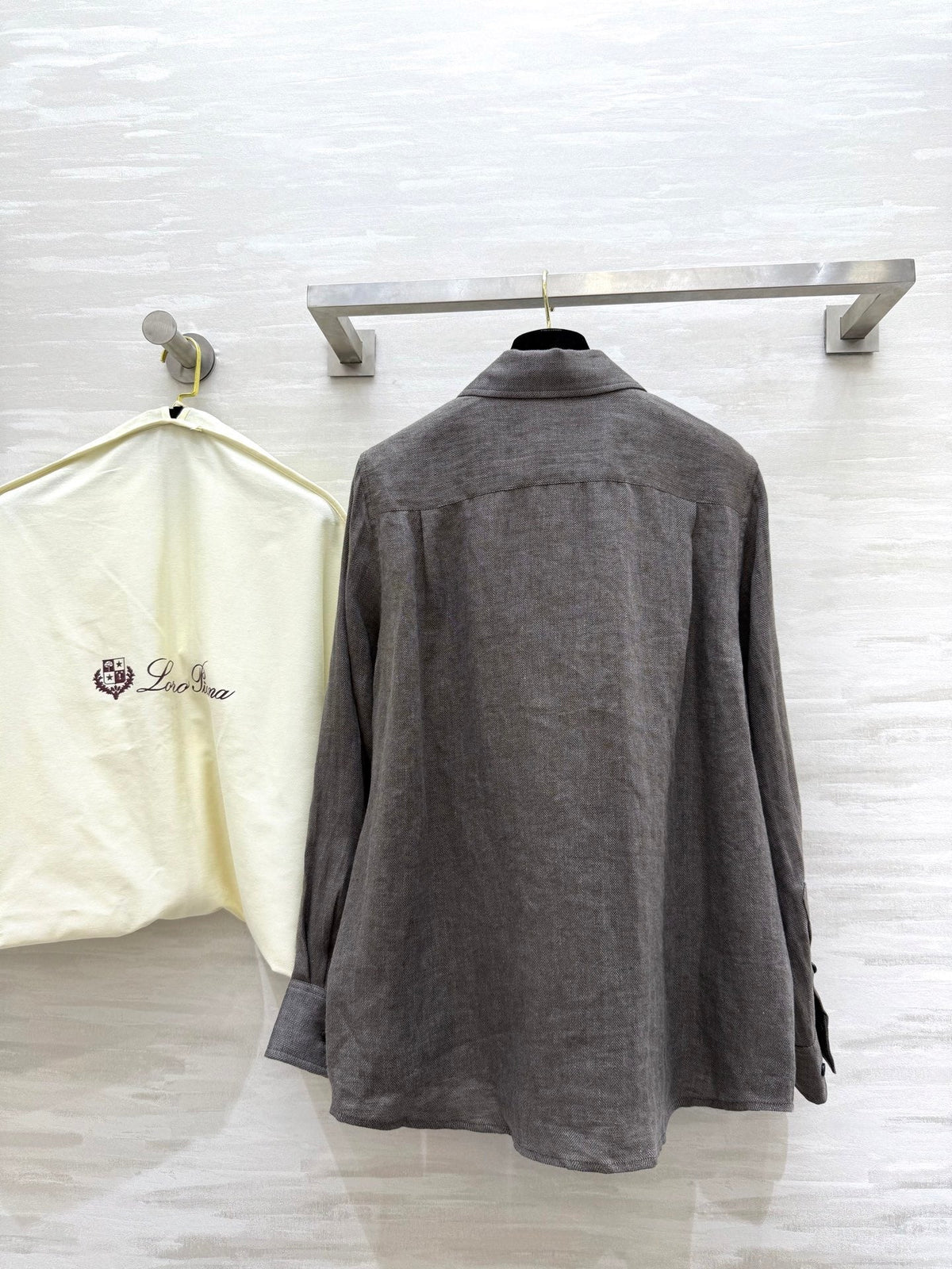 LP Vintage Herringbone Shirt Linen 346548