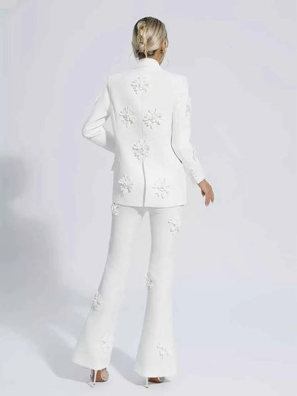 Heidi Jacquard Floral Suit Two Piece Set