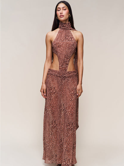 Leilani Serpentine Mesh Maxi Dress