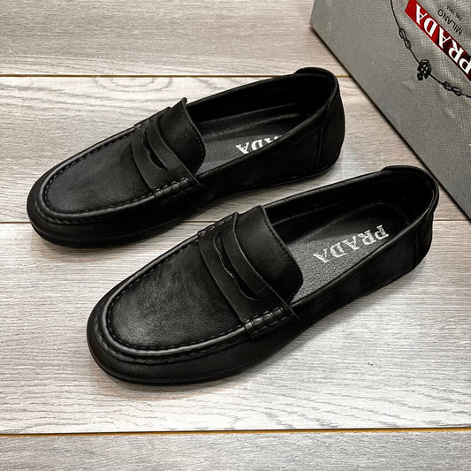 PRA LOAFER IN BLACK SUEDE CALFSKIN