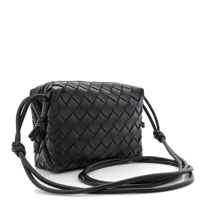 Nappa Intrecciato Mini Loop Camera Bag Black