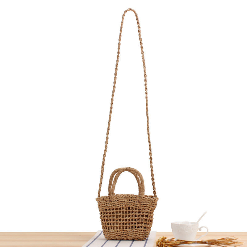 Crochet Market Bag Cherry Woven Bag