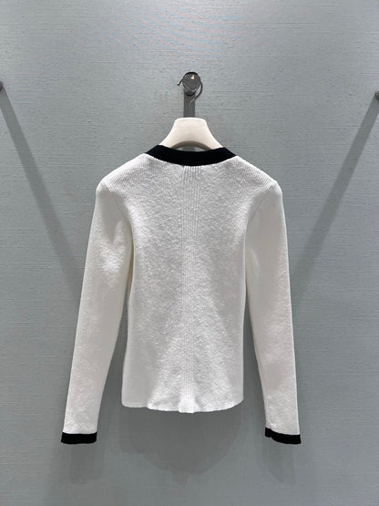 CC 26S Knit Cardigan White Linen Cotton 349016