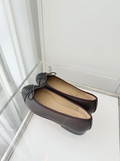 ballet flats brown mix black lambskin 566819