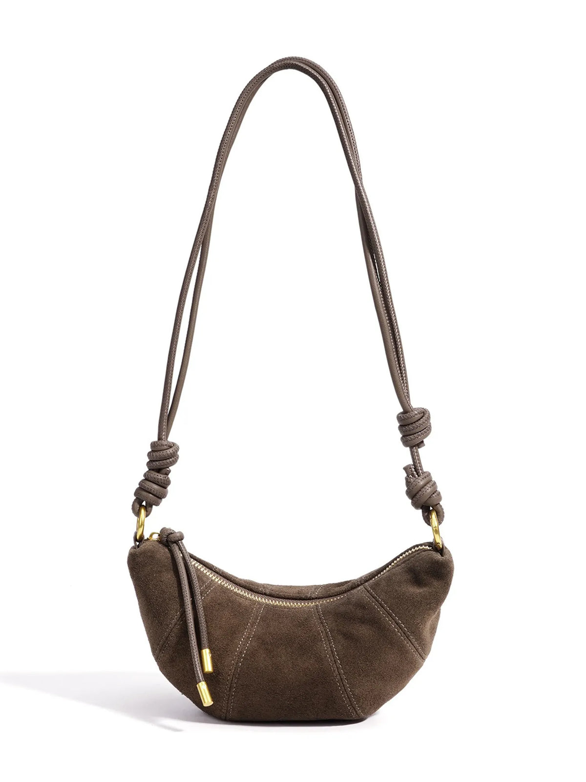 Aniya Suede Crescent Shoulder Bag