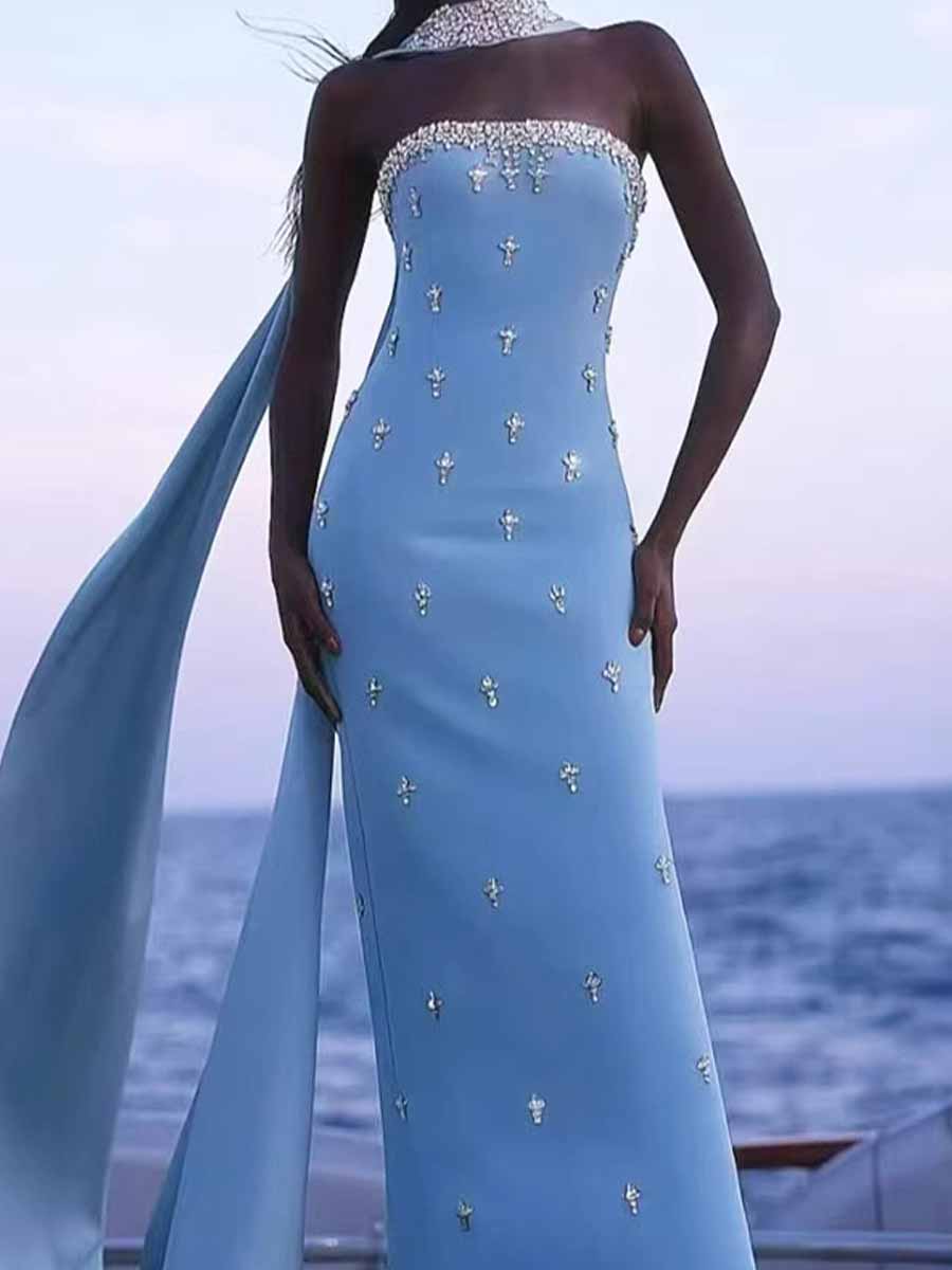 Priscilla Strapless Elegant Maxi Dress