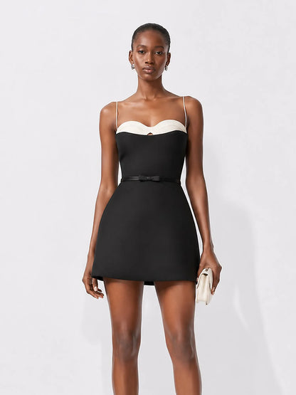 Nala Color-block Camisole Mini Dress