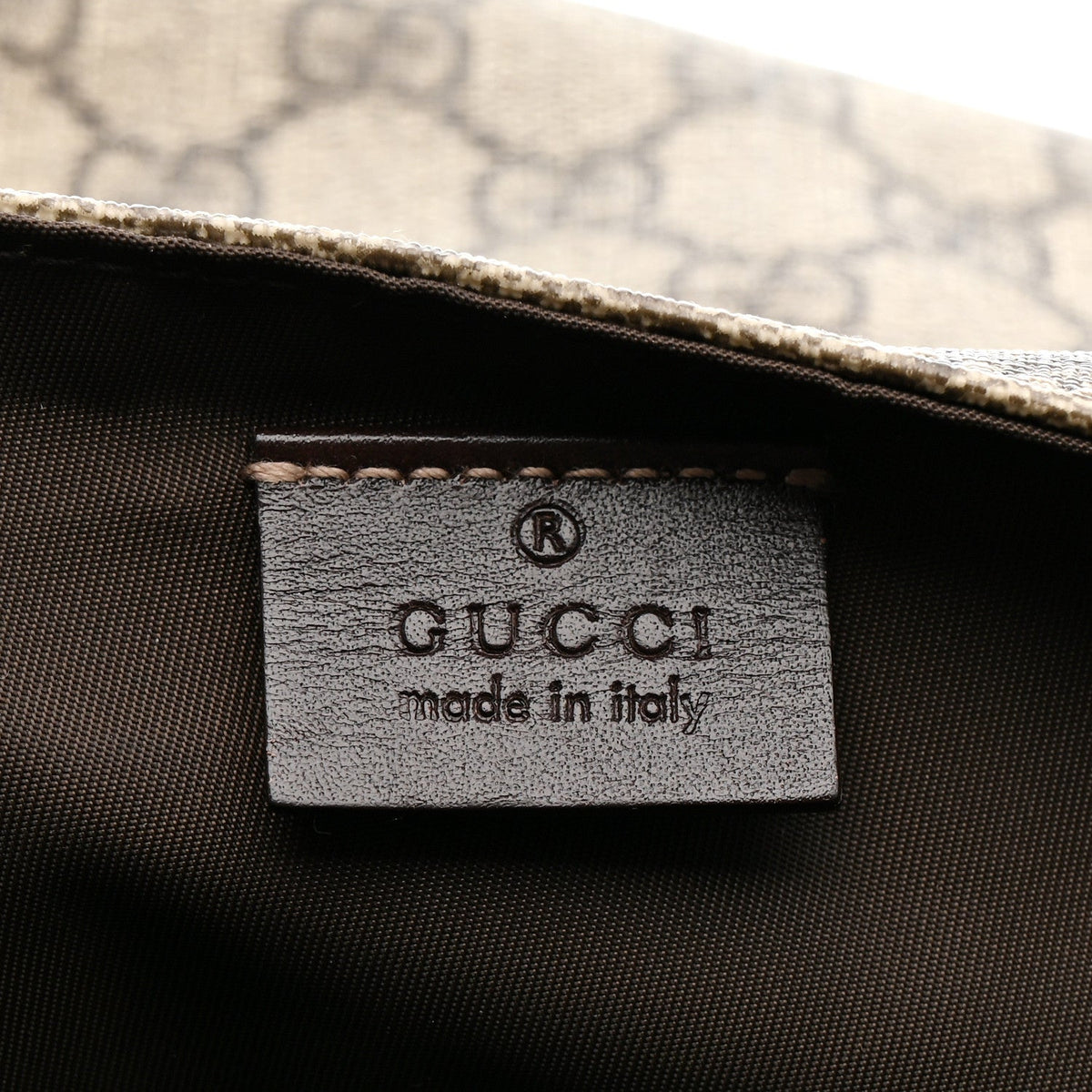 GG Plus Monogram Messenger Diaper Bag Dark Brown