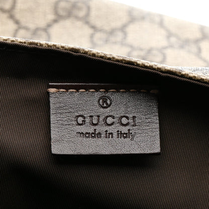GG Plus Monogram Messenger Diaper Bag Dark Brown
