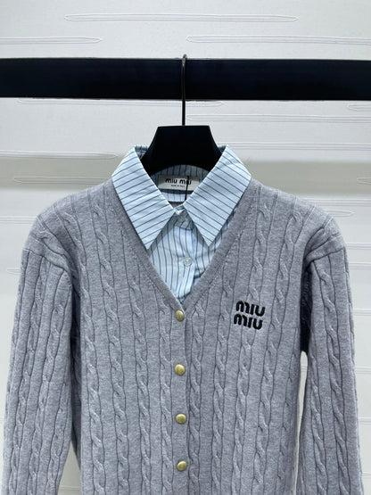 Miu Miu 25 Long Sleeve Knitted Sweater Wool 295626