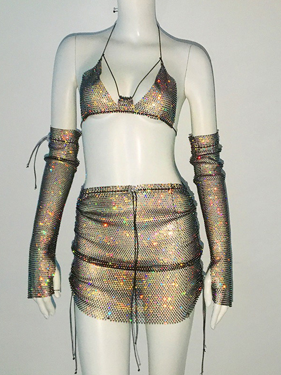 Peyton Rhinestone Three Piece Set