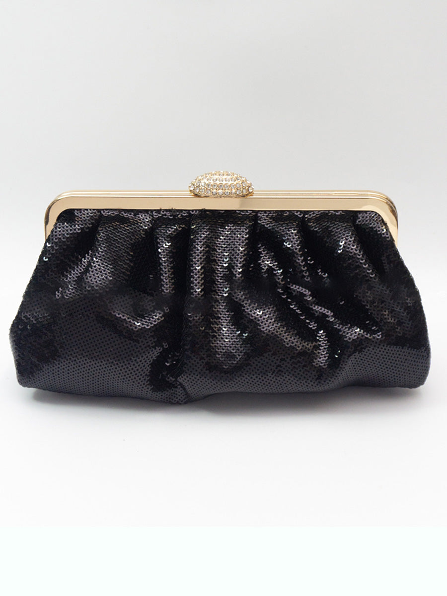 Ivana Fish-Scale Sequin Evening Bag