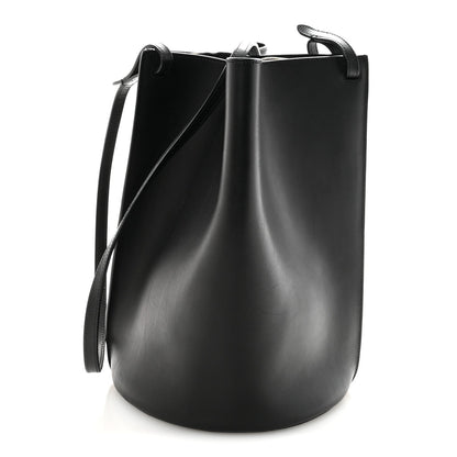 Smooth Calfskin Medium Pinched Bag Black