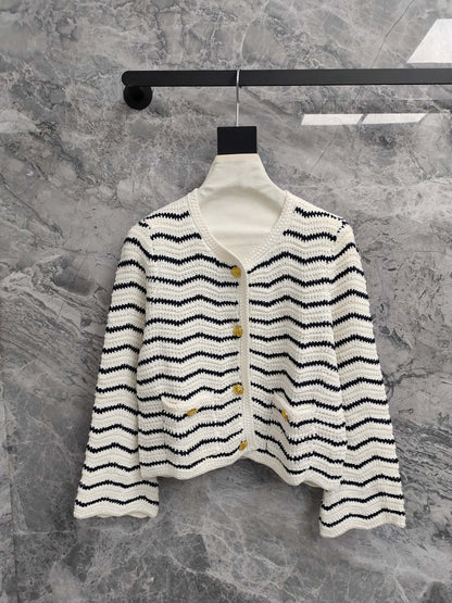 Celine 25 Striped Suit White Black Wool Polyester 278762