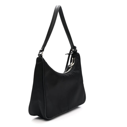 Tessuto Nylon Saffiano Mini Re-Edition 2005 Bag Black