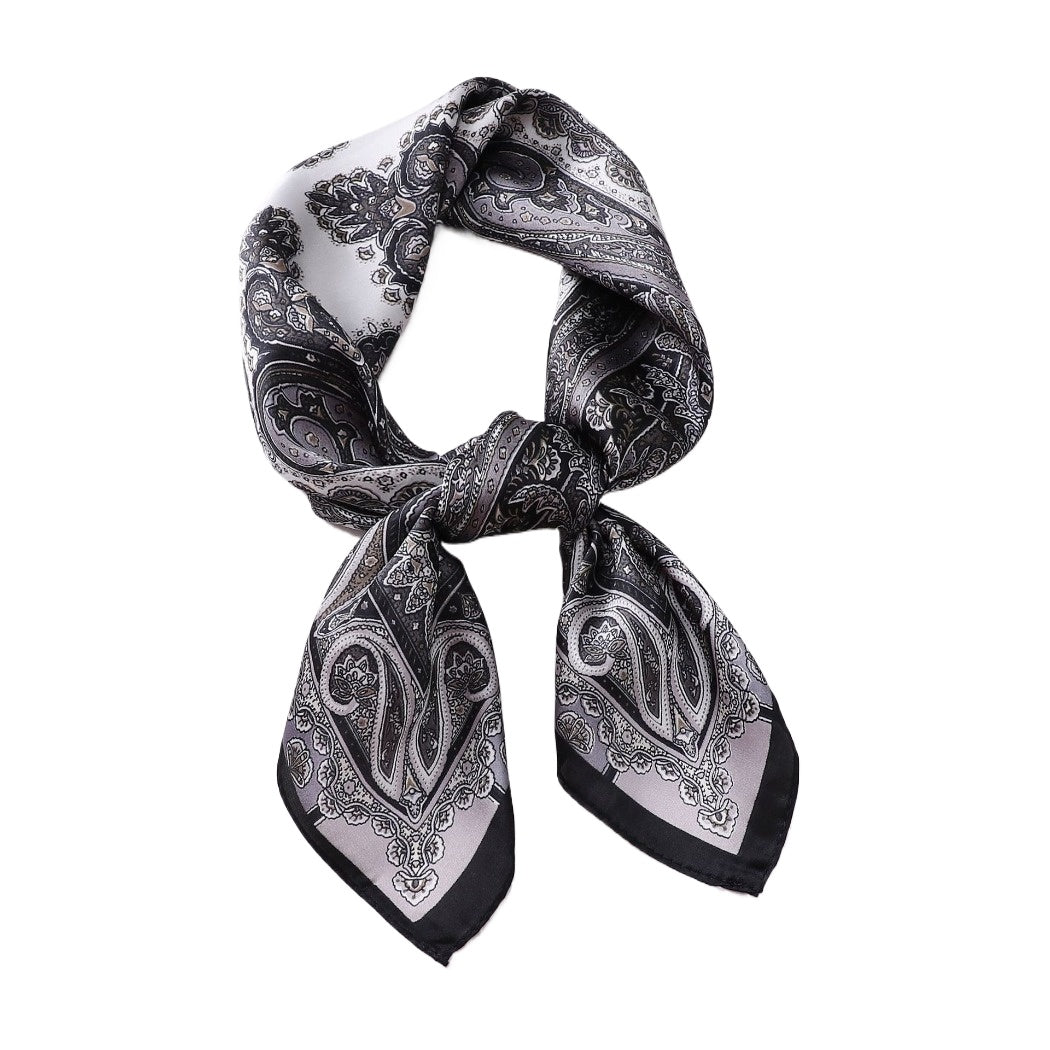 Scarvii - 27.5" Paisley Print Square Scarf - Classic&amp; Elegant