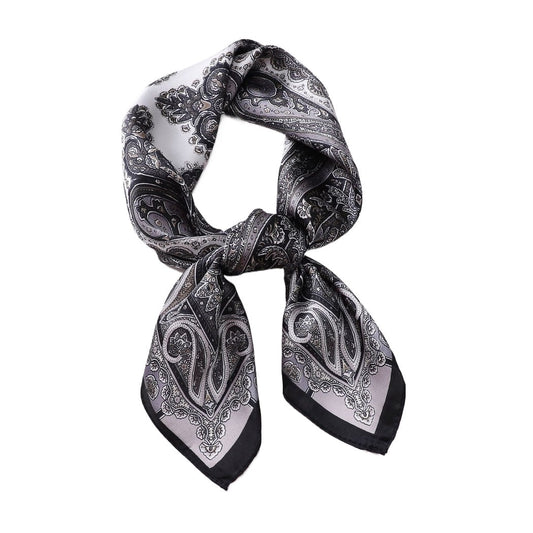 Scarvii - 27.5" Paisley Print Square Scarf - Classic&amp; Elegant