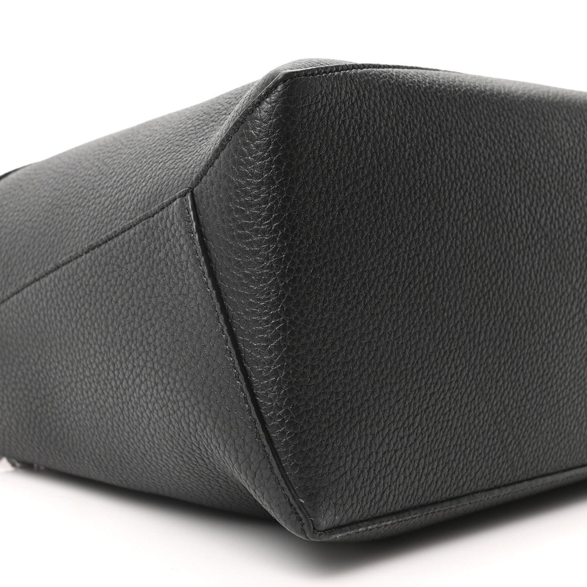 Grained Calfskin Large Puzzle Edge Bag Black