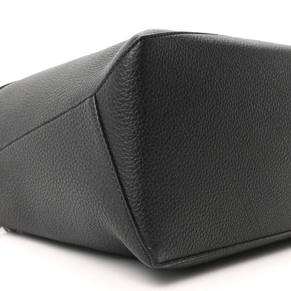 Grained Calfskin Large Puzzle Edge Bag Black