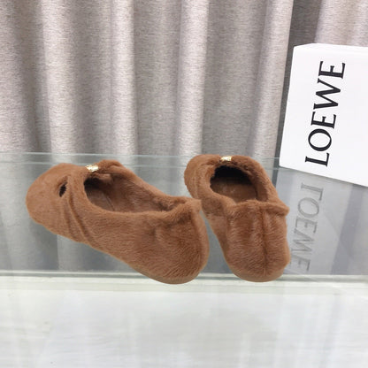 Loewe 2026 Ballet Flat Brown in Wool 597432