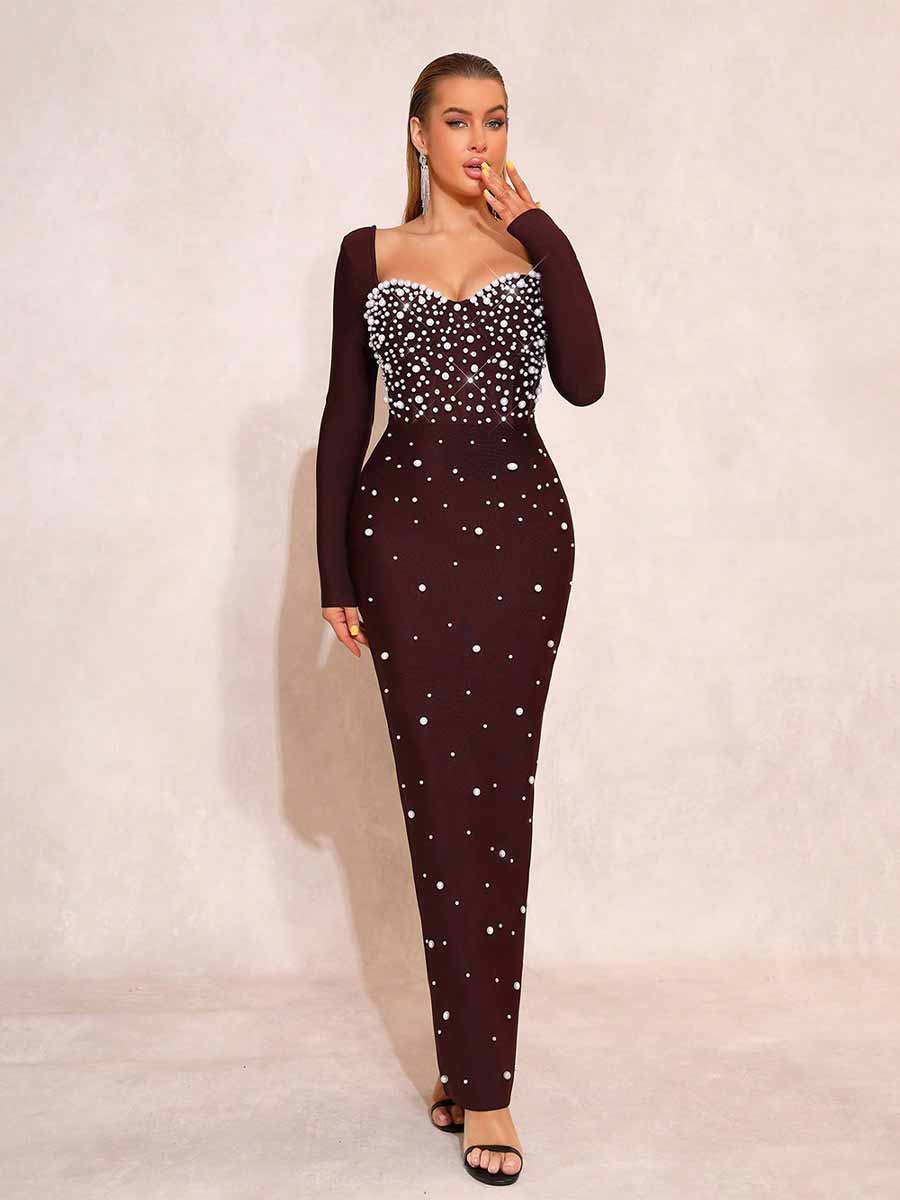 Rafaela Long Sleeved Elegant Maxi Dress