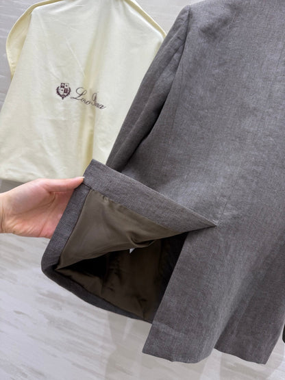 LP 25 Suit Jacket Gray Linen 298572