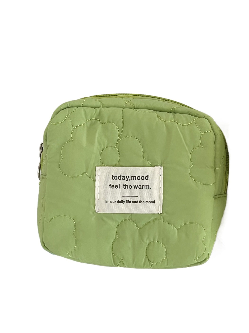 Cosbai - Quilted Floral Candy Color Coin Pouch