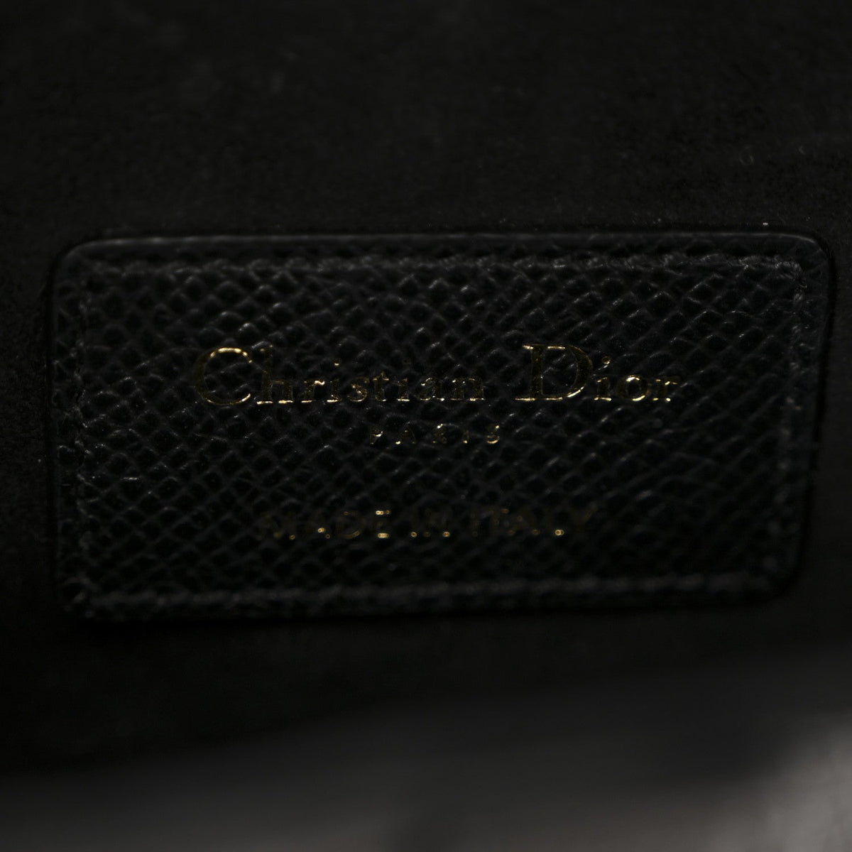 Grained Calfskin Mini Saddle Bag With Strap Black